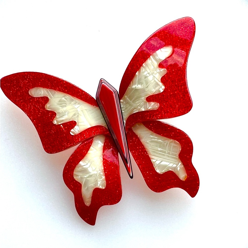 Lea Stein Paris huge butterfly brooch pin